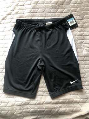 Nike Fundy Tight Bike Shorts Black White Size Medium